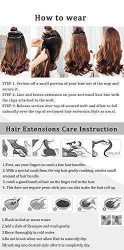 D-DIVINE High Temperature Synthetic Fiber Curly/Wavy Hair Extensions - 24 Inch, Black & Golden Highlights, 5 Clips for Women & Girls | Perfect for Parties, Weddings & Daily Styling
