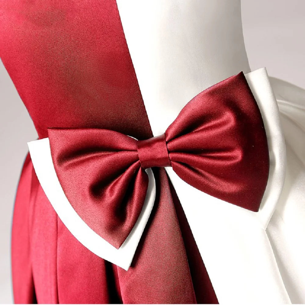 Satin Flower Girl Dress with Bow - Elegant Junior Bridesmaid Gown for Formal Wedding & Special Occasions | Perfect for Flower Girls, Pageants & First Communion