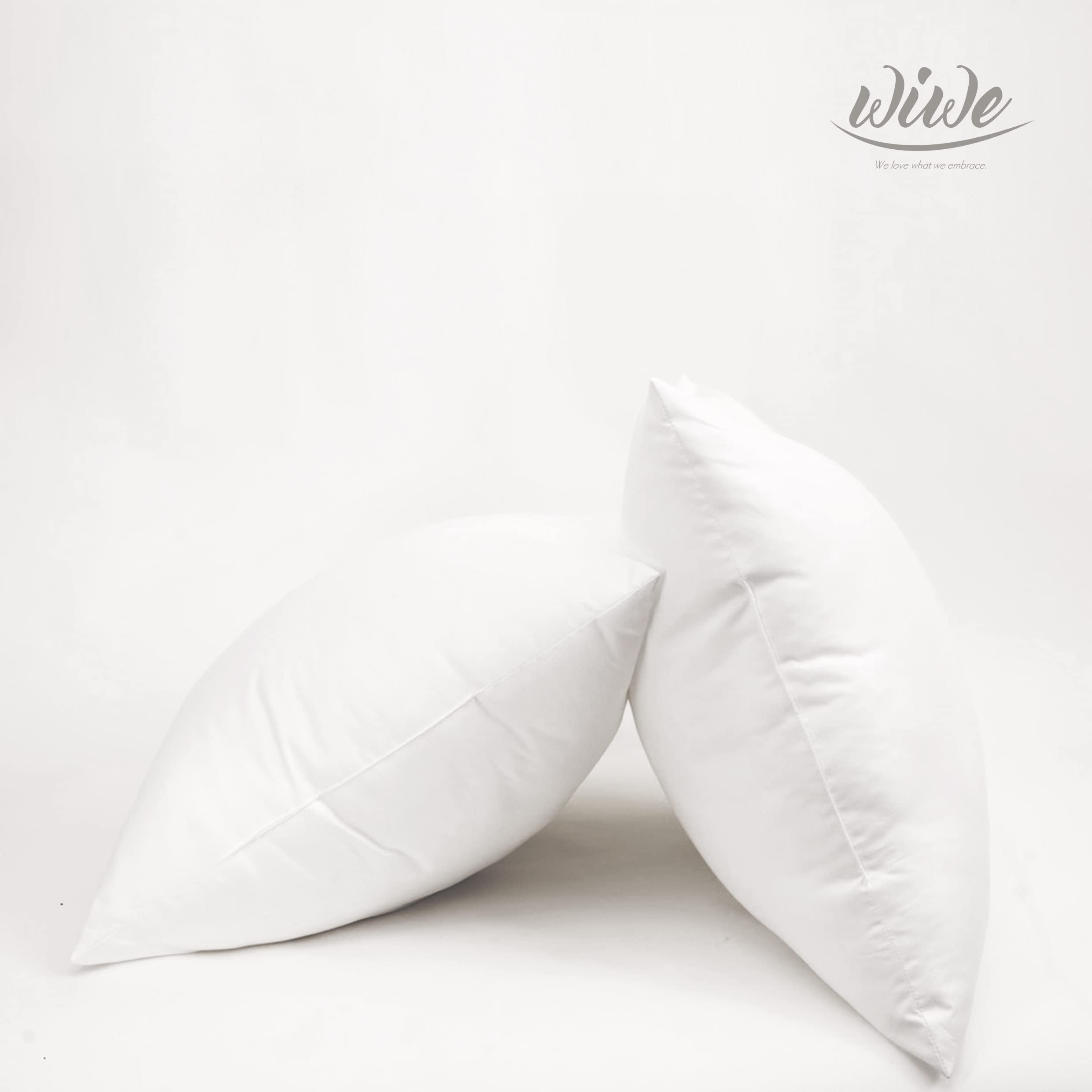 WIWE Standard Size Luxury Hotel Collection Bed Pillows - 2 Pack Super Soft Down Alternative Pillows for Back, Side & Stomach Sleepers | Perfect for Home, Hotel & Guest Room Comfort
