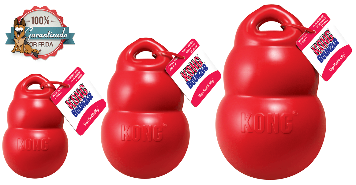 Kong Bounzer Dog Toy - Durable Chew-Resistant Rubber Bouncing Ball for Dogs (3 Sizes) - Perfect for Fetch, Training, and Playtime Indoors or Outdoors