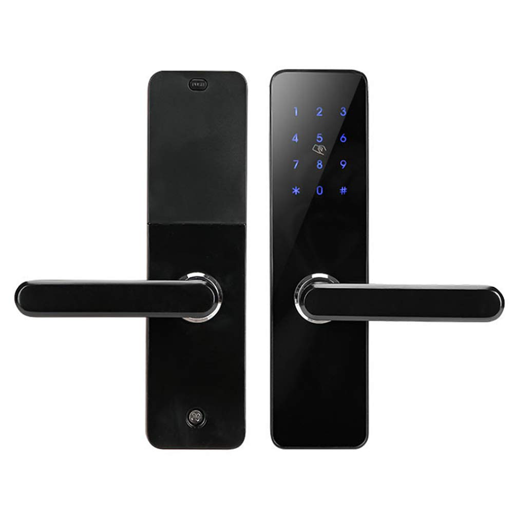 Smart Bluetooth Door Lock with Touch Screen & Voice Control - 3-in-1 Keyless Entry (Phone/Password/Card) - Works with Alexa & Google Home - Secure Your Smart Home & Vacation Rental Properties