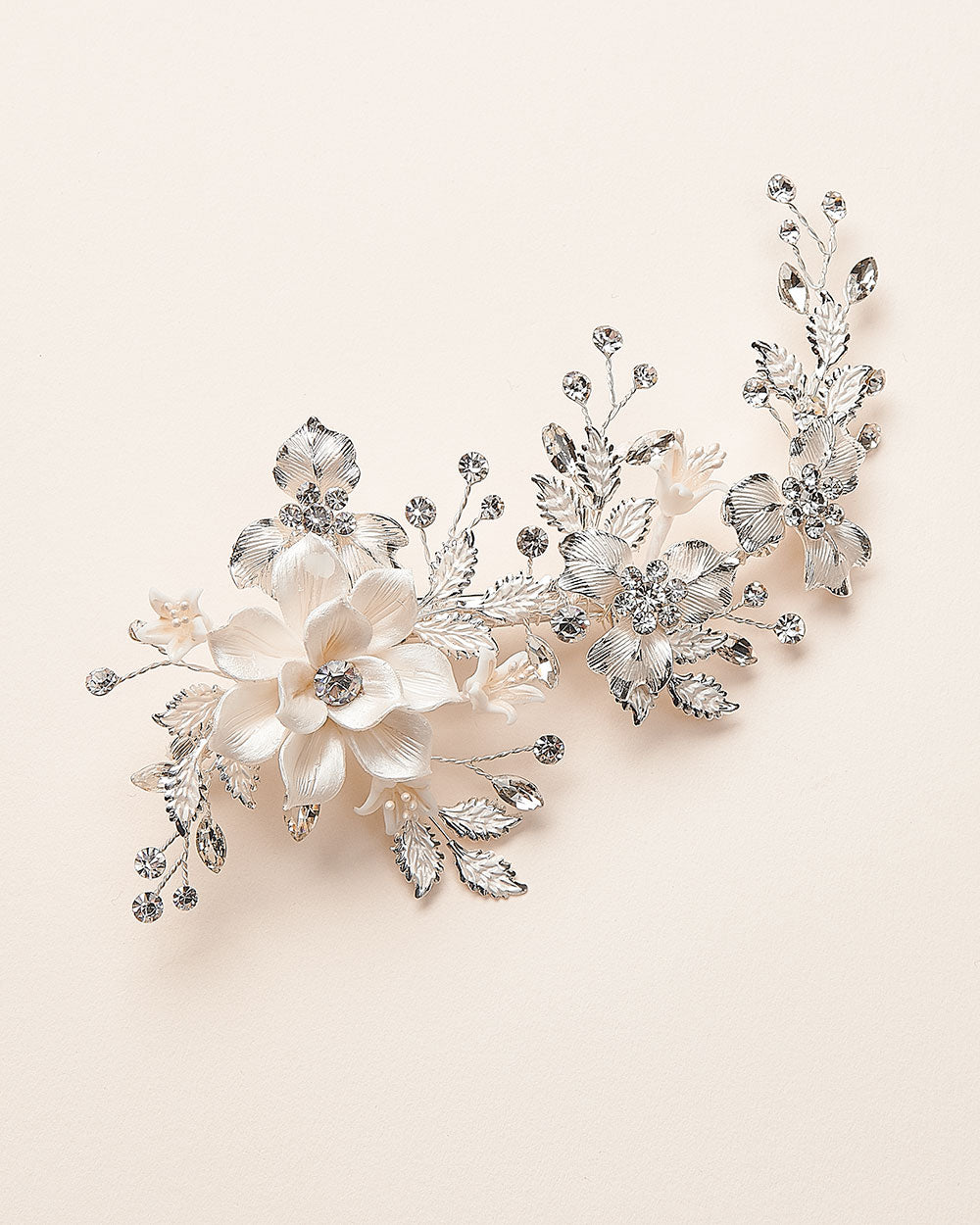 Ivory & Floral Bridal Hair Clip - Elegant Wedding Accessory for Brides, Bridesmaids & Special Occasions - Perfect for Weddings, Prom & Formal Events
