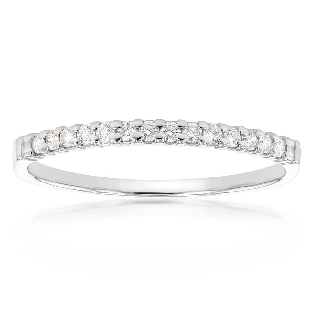 18ct White Gold 'Eden' Diamond Ring - 0.15 Carats Round Cut Solitaire Engagement Ring for Women, Perfect for Wedding, Anniversary & Valentine's Day Gifts