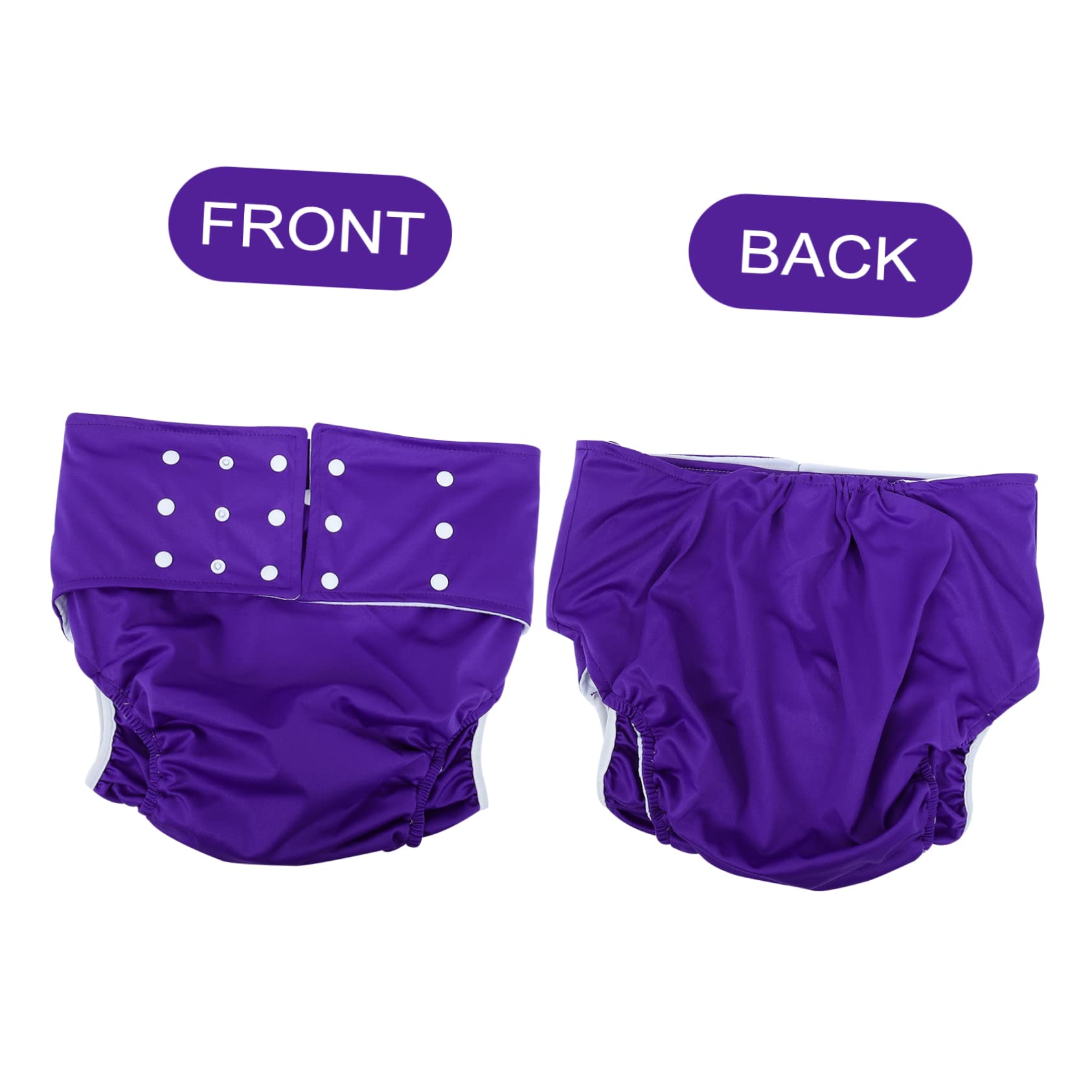 Hemoton 8 Pack Reusable Adult Cloth Diapers for Men & Elderly - Washable Incontinence Underwear for Comfort & Protection - Perfect for Nighttime Use, Travel & Post-Surgery Care