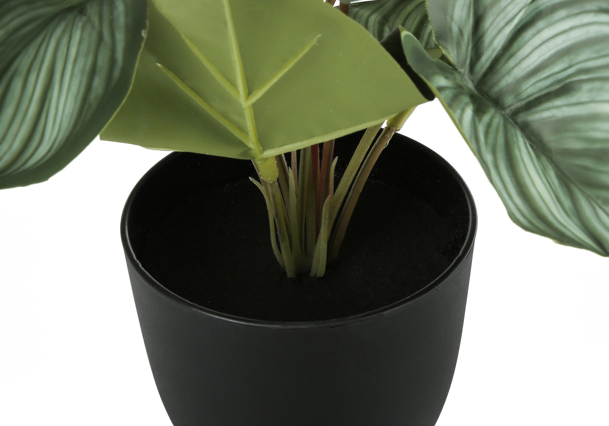 Faux Epipremnum Artificial Plant Set - 13 Inch Tall Indoor Decorative Greenery with Black Pots (Set of 2) - Perfect for Home Office Decor, Living Room & Bedroom Plants