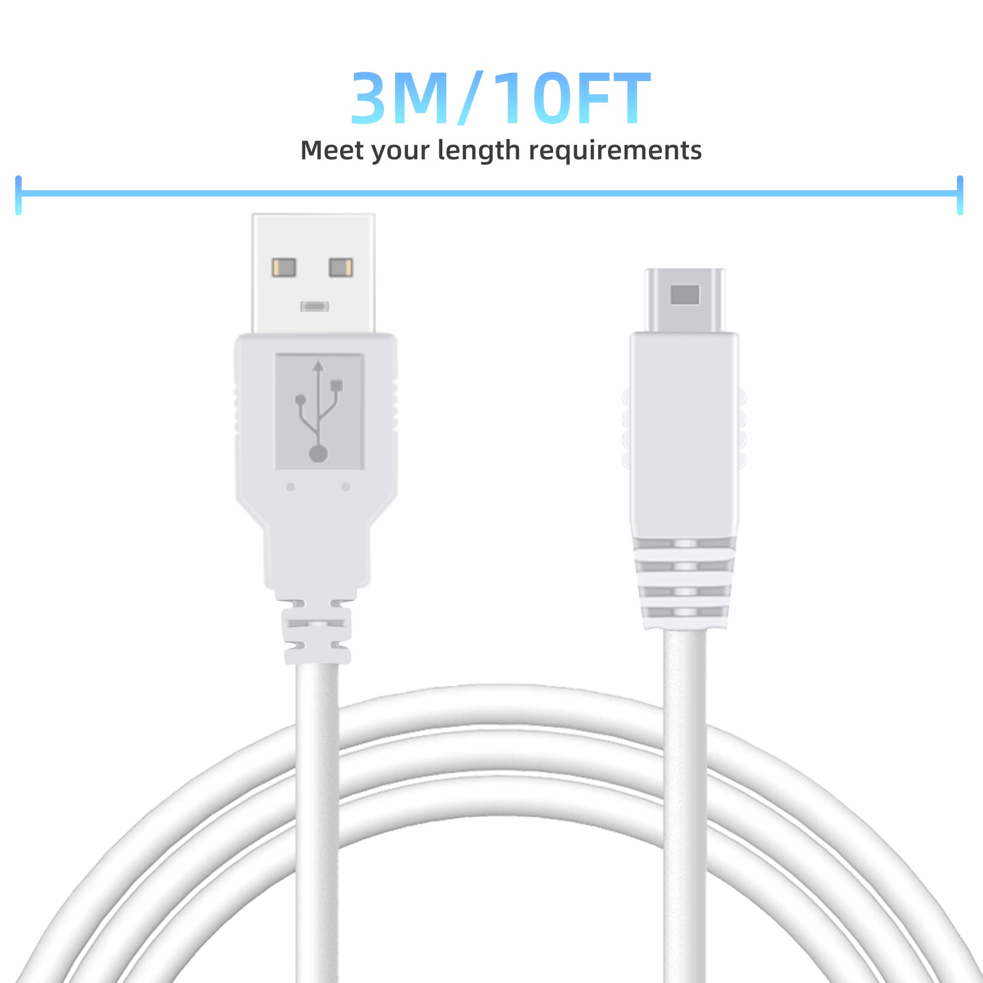 2-Pack 10FT Wii U Gamepad Charger Cable & AC Power Adapter - Fast Charging Cord for Nintendo Wii U Gamepad Remote Controller - Perfect for Gaming Sessions & Home Entertainment Setup