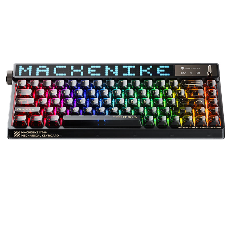 Machenike KT68 Pro RGB Hot Swappable Mechanical Keyboard with Smart Screen - Wireless Bluetooth/Wired Gaming Keyboard for PC, Mac, Typing & Office Work