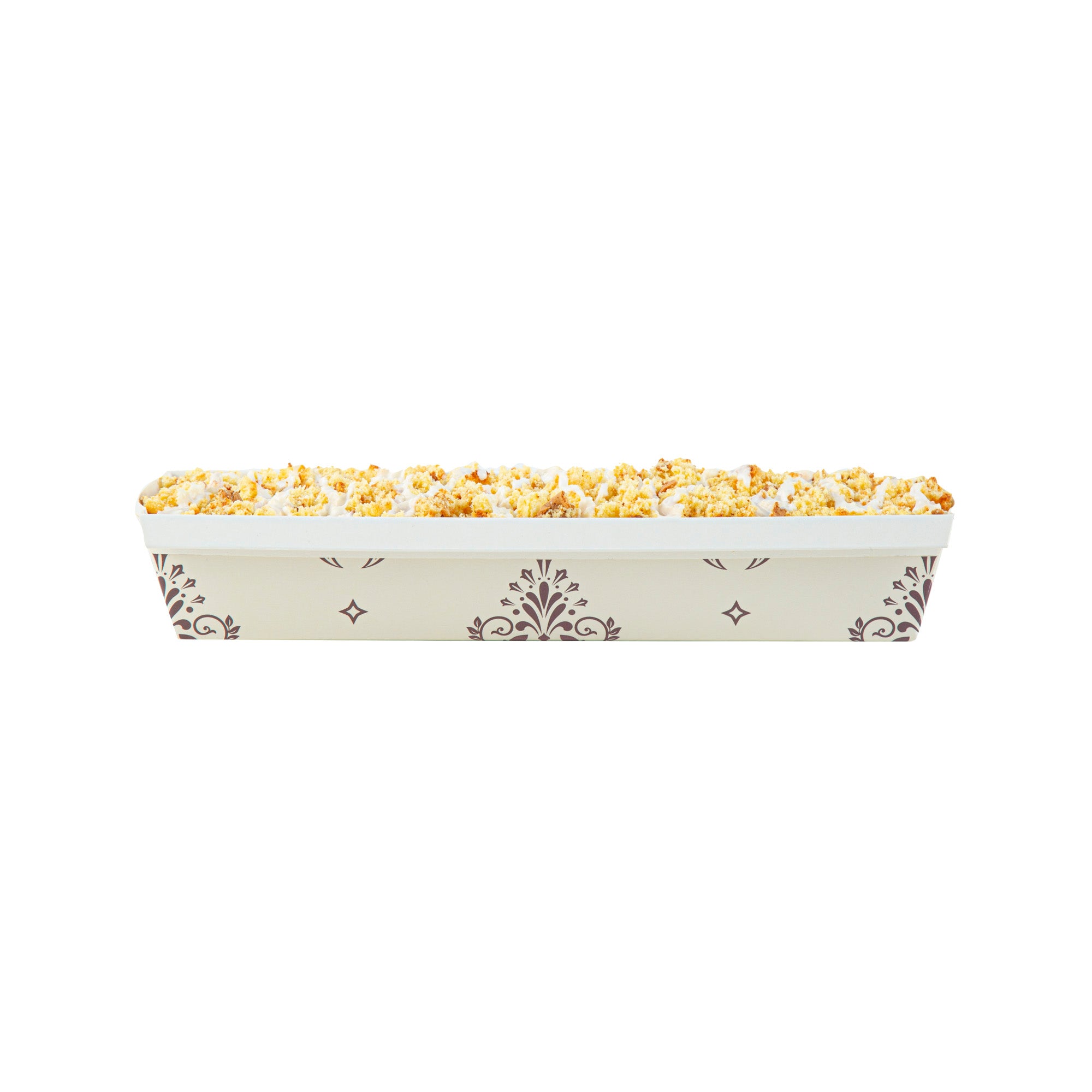 Bake Tek 32 oz Beige Vintage Floral Paper Loaf Pans - Greaseproof & Non-Stick, 11 x 3.25 x 2 Inches, 100 Count Bulk Pack - Perfect for Baking Bread, Cakes & Holiday Treats
