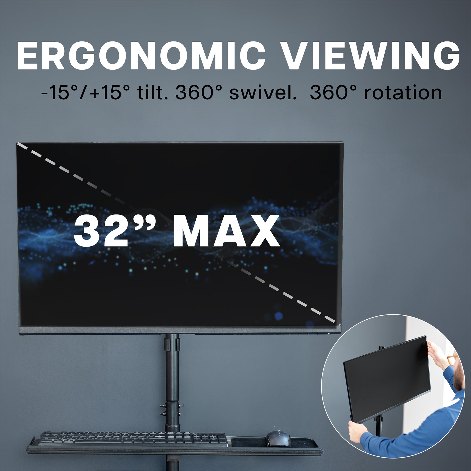 Portable Laptop Stand with Adjustable Height - Ergonomic Mobile Computer Workstation for Home Office, Gaming & Remote Work