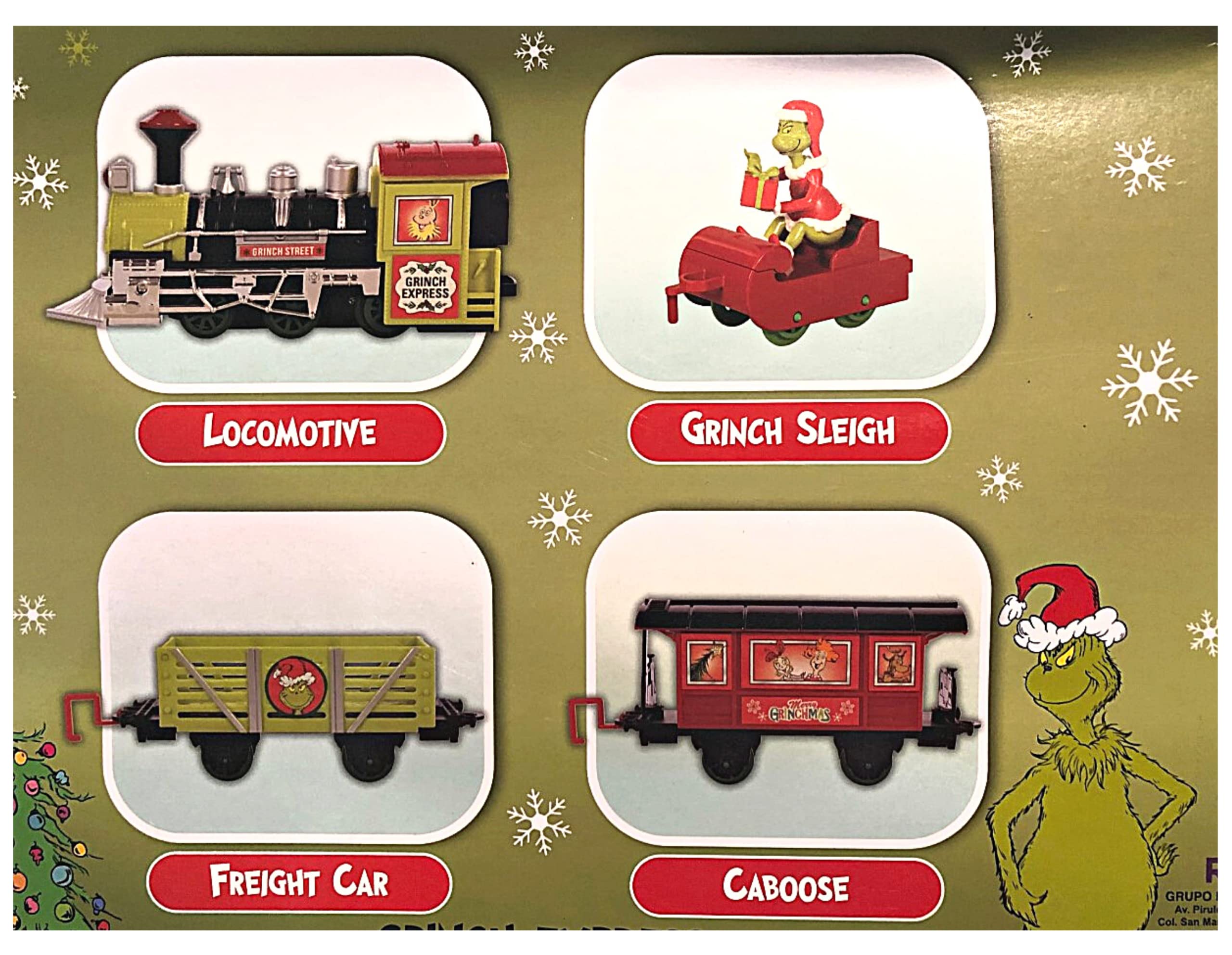 Grinch Express Ready-to-Play Train Set - Christmas Themed Toy Train for Kids - Perfect for Holiday Decorations, Gift Giving & Themed Playtime