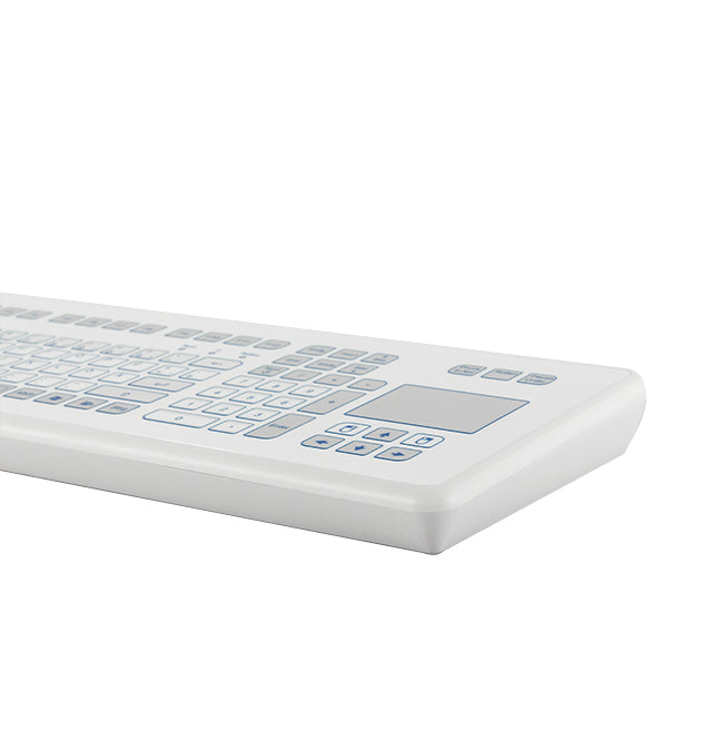 InduKey TKS 105c Wireless Keyboard with Built-in Touchpad - Ergonomic USB Keyboard for PC, Mac, Laptop - Perfect for Office, Home & Gaming Use