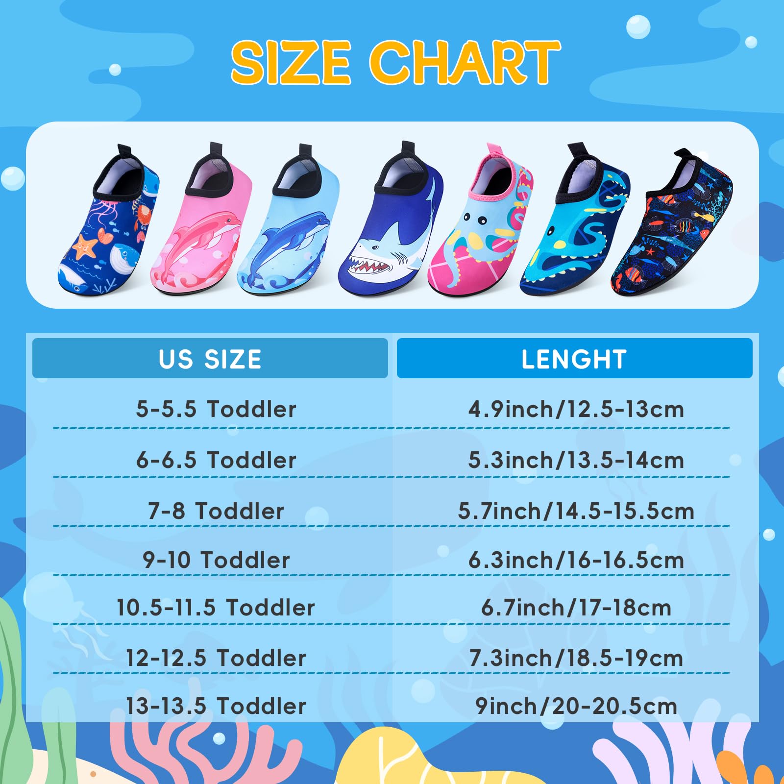 **Non-Slip Quick-Dry Kids Swim Water Shoes for Boys & Girls – Toddler Barefoot Aqua Socks for Beach, Pool & Outdoor Sports | Perfect for Swimming, Surfing & Water Play**