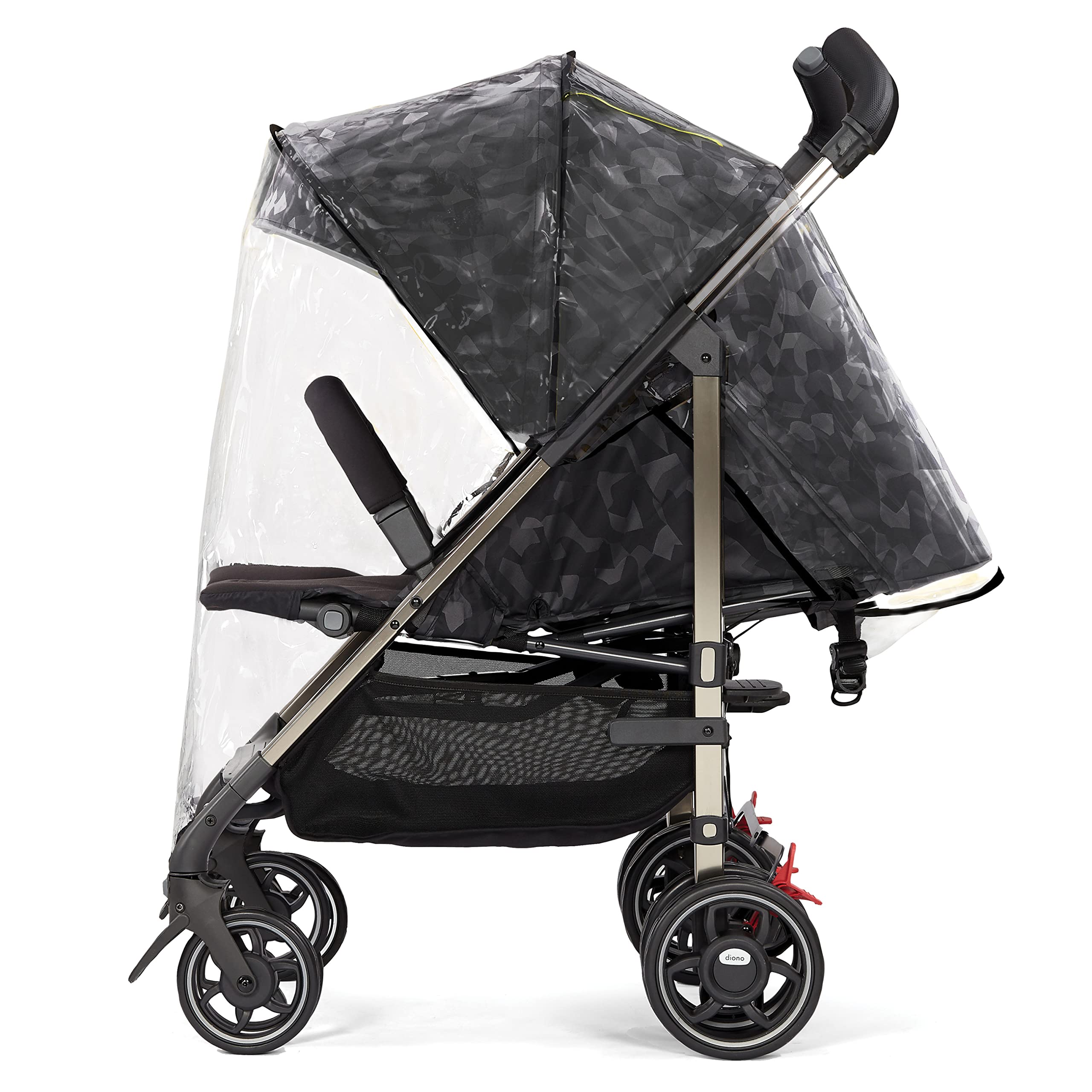 Diono Flexa Luxe Lightweight Umbrella Stroller for Babies & Toddlers - Compact Fold, Car Seat Compatible, XL Storage Basket, Black Camo - Perfect for Travel, Shopping & Everyday Use