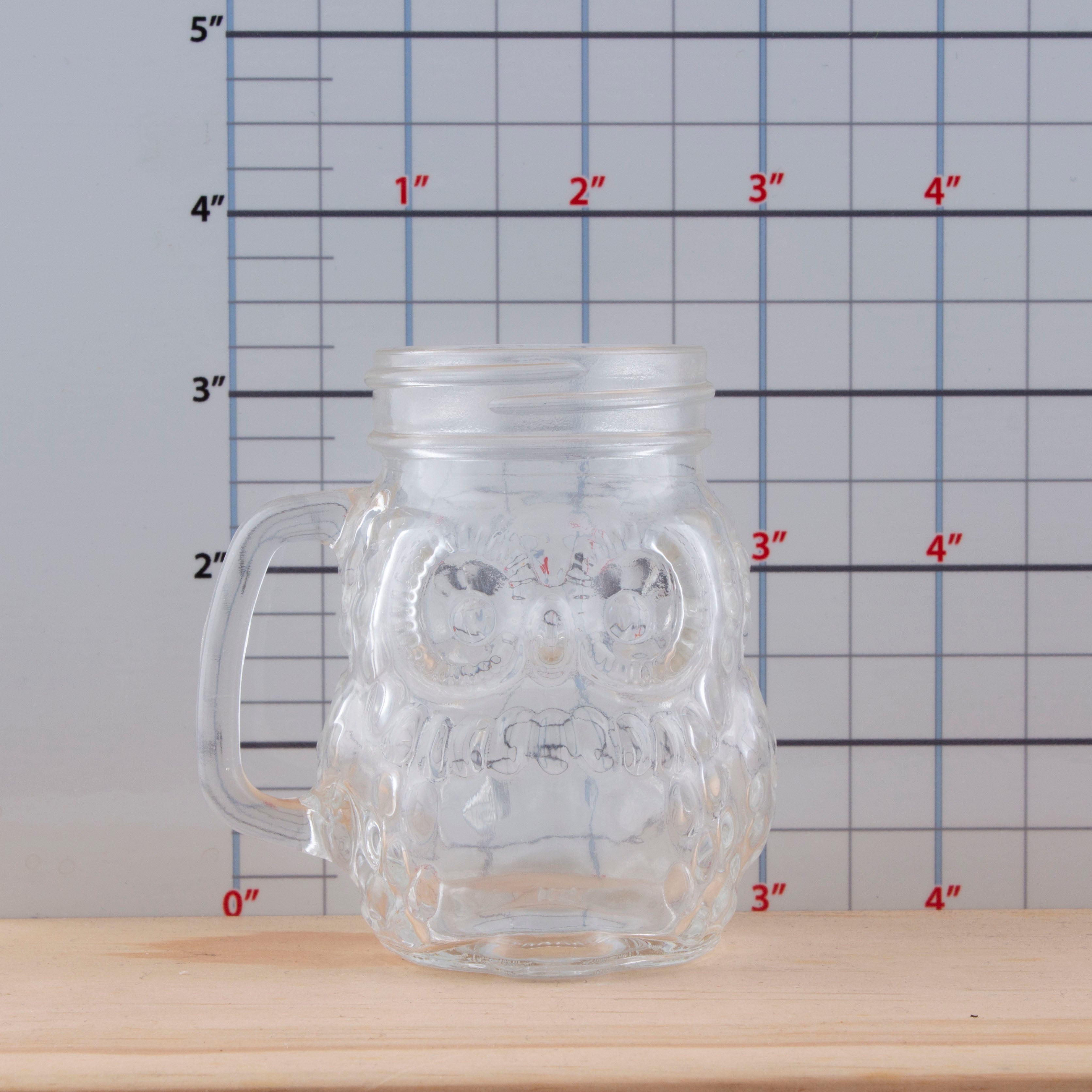 BarConic® 4oz Owl Mason Jar with Handle - Cute Glass Drinking Cup for Coffee, Tea, Juice - Perfect for Home, Office, Parties & Gifts