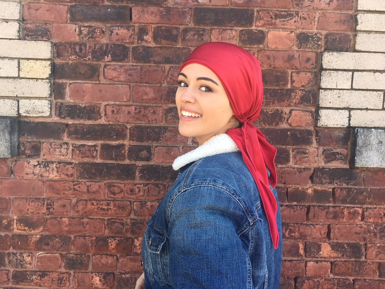Red Sparkly Pre-Tied Head Scarf - Elegant Tichel Hijab Head Wrap for Women | Conceal Hair with Unique Tie Back Hat | Perfect for Special Occasions & Everyday Wear