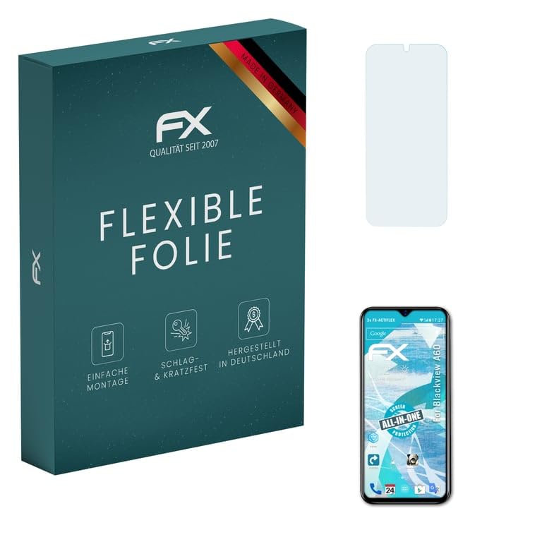 Blackview A60 Screen Protector - Ultra Clear & Flexible Tempered Glass Film (3-Pack) for Scratch & Impact Protection - Perfect for Work, Travel & Outdoor Activities