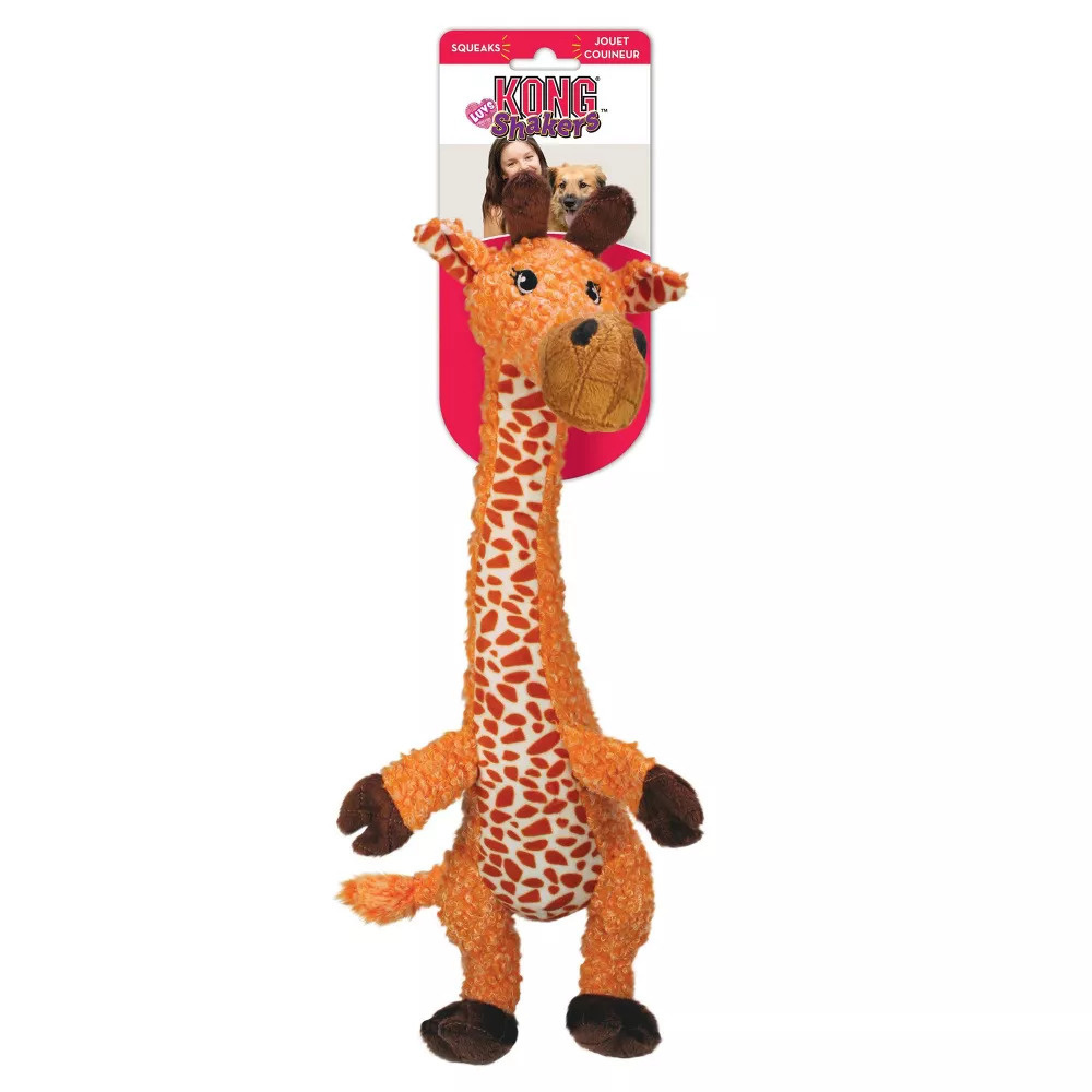 Kong Dog Toy - Durable Chew Toy for Aggressive Chewers, Interactive Pet Shaker with Giraffe Design - Perfect for Playtime, Training & Mental Stimulation