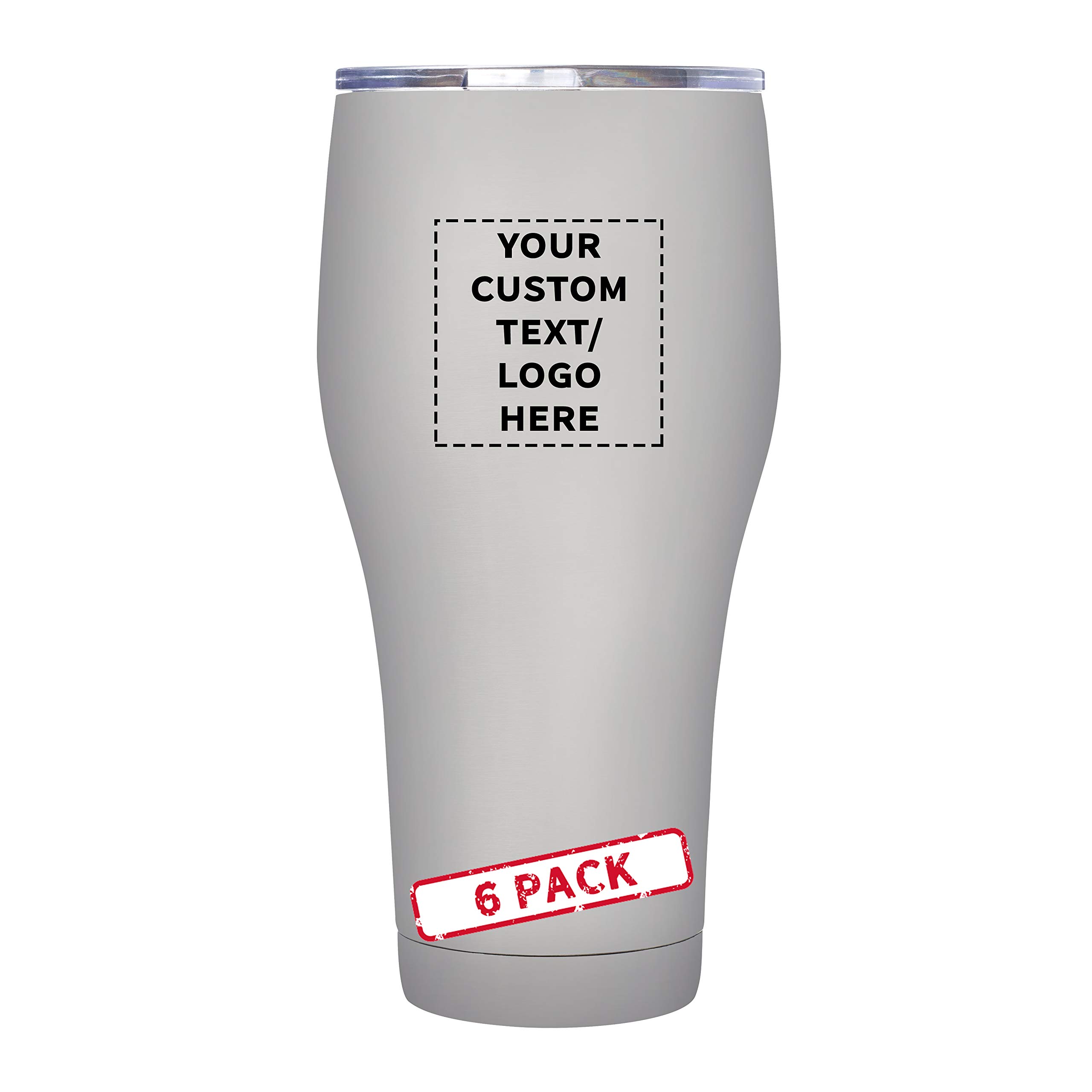 Custom 30oz Stainless Steel Tumblers 6-Pack - Personalized for Gifts & Events