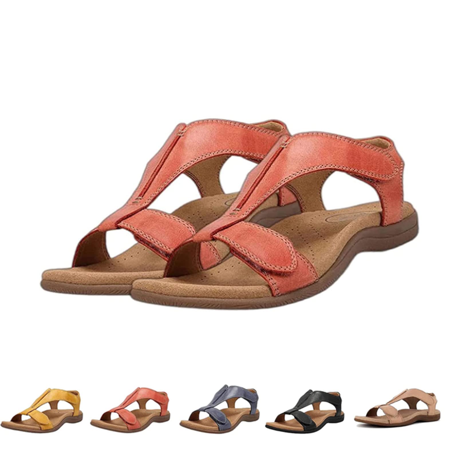 Dotmalls Women's Orthopedic Sandals - Comfortable Arch Support Walking Shoes for Plantar Fasciitis Relief - Perfect for Travel, Work & Everyday Wear