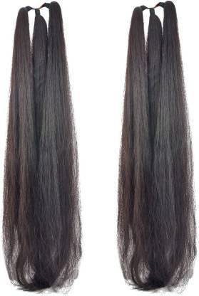 Pema Synthetic Hair Extensions & Wigs - Stylish Parandi Choti for Women & Girls (Brown, 2-Pack) | Perfect for Weddings, Parties & Daily Styling