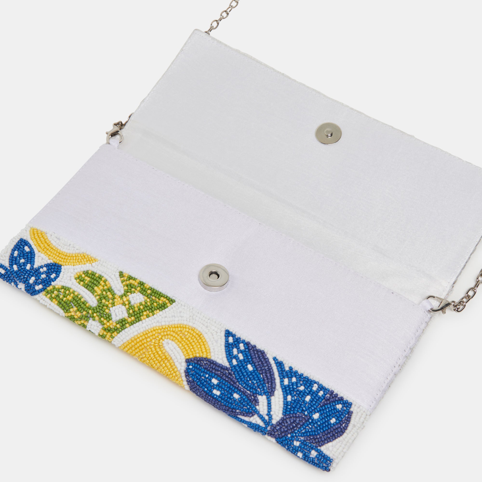 Amalfi Clutch Blue Multi Beaded Handbag - Elegant Evening Bag for Parties, Weddings & Special Occasions