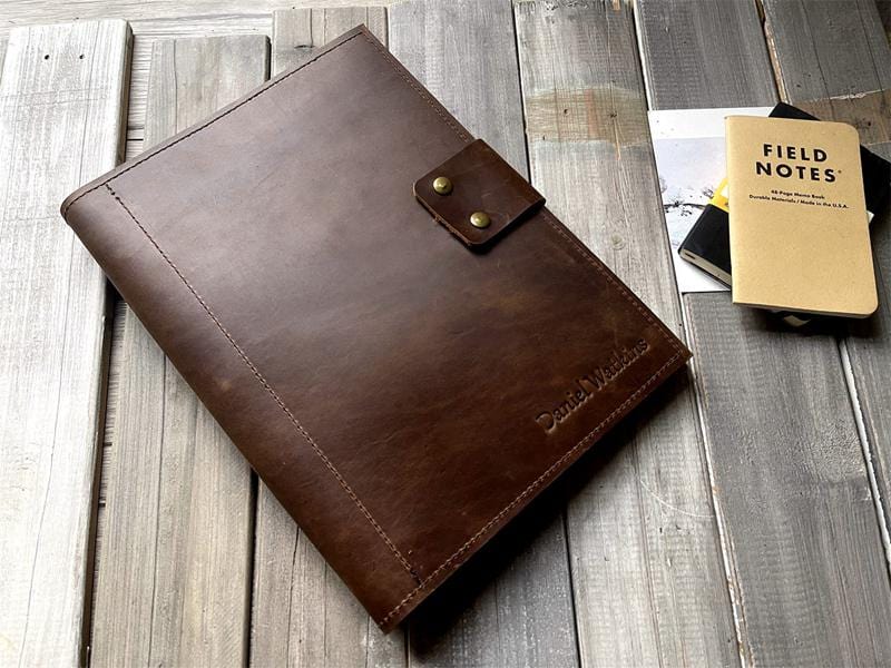 Vintage Refillable Leather Notebook with Zipper - Elegant Writing Journal for Travel, Office & Daily Use - Perfect Gift for Writers & Professionals