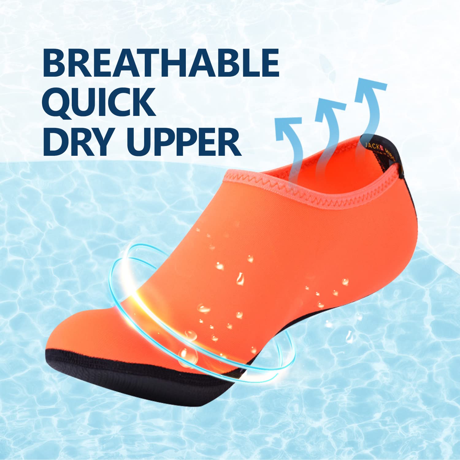 **JACKSHIBO Water Shoes for Women & Men - Quick-Dry Swim Shoes for Beach, Pool, Surfing & Yoga - Lightweight Aqua Socks for Swimming, Snorkeling & Water Sports**