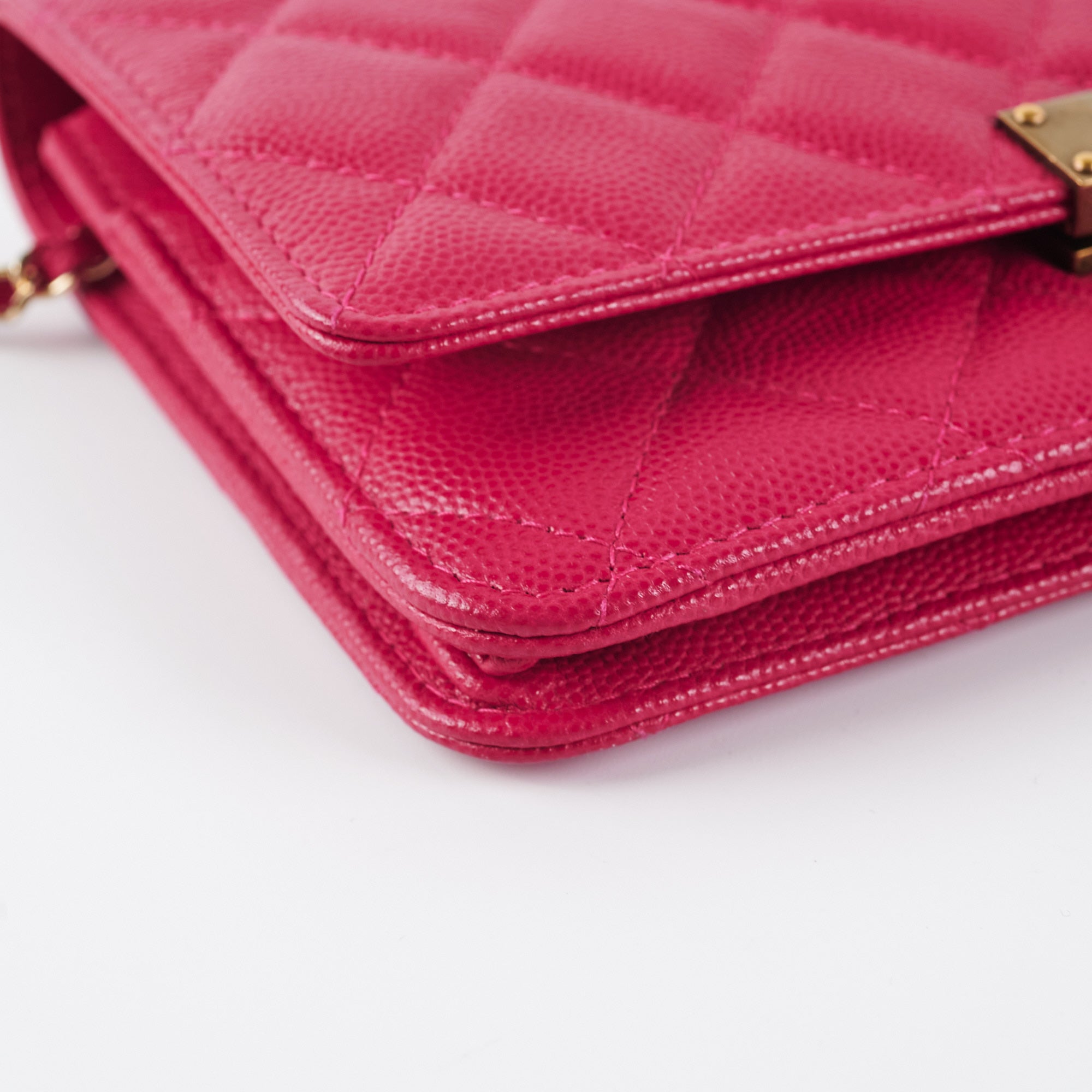Chanel Caviar Leather Wallet on Chain WOC - Pink Crossbody Bag for Women | Perfect for Parties, Dates & Everyday Use