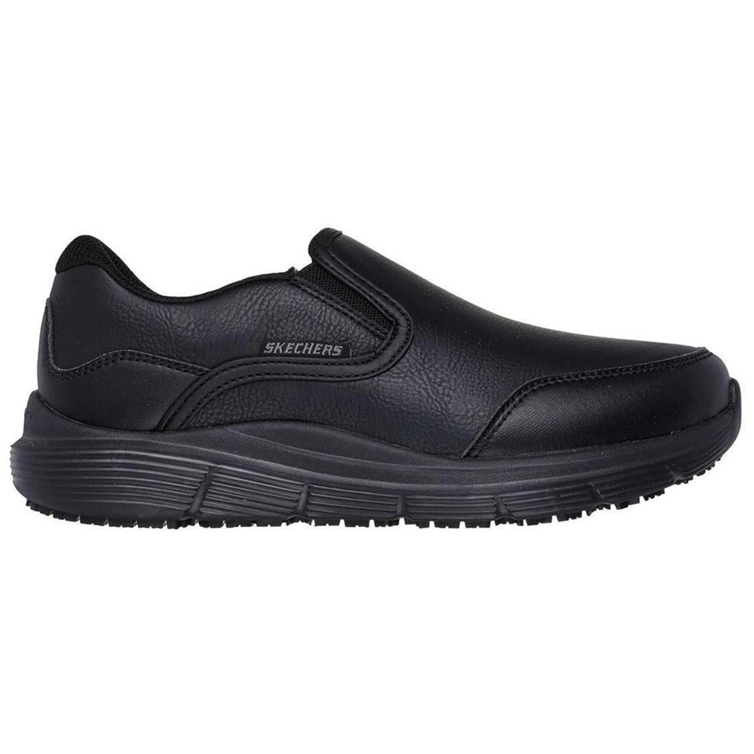Corart Uzera Slip Resistant Work Shoes for Men & Women - Non-Slip Safety Shoes for Restaurant, Kitchen, Hospital - Black Comfortable Anti-Slip Work Sneakers