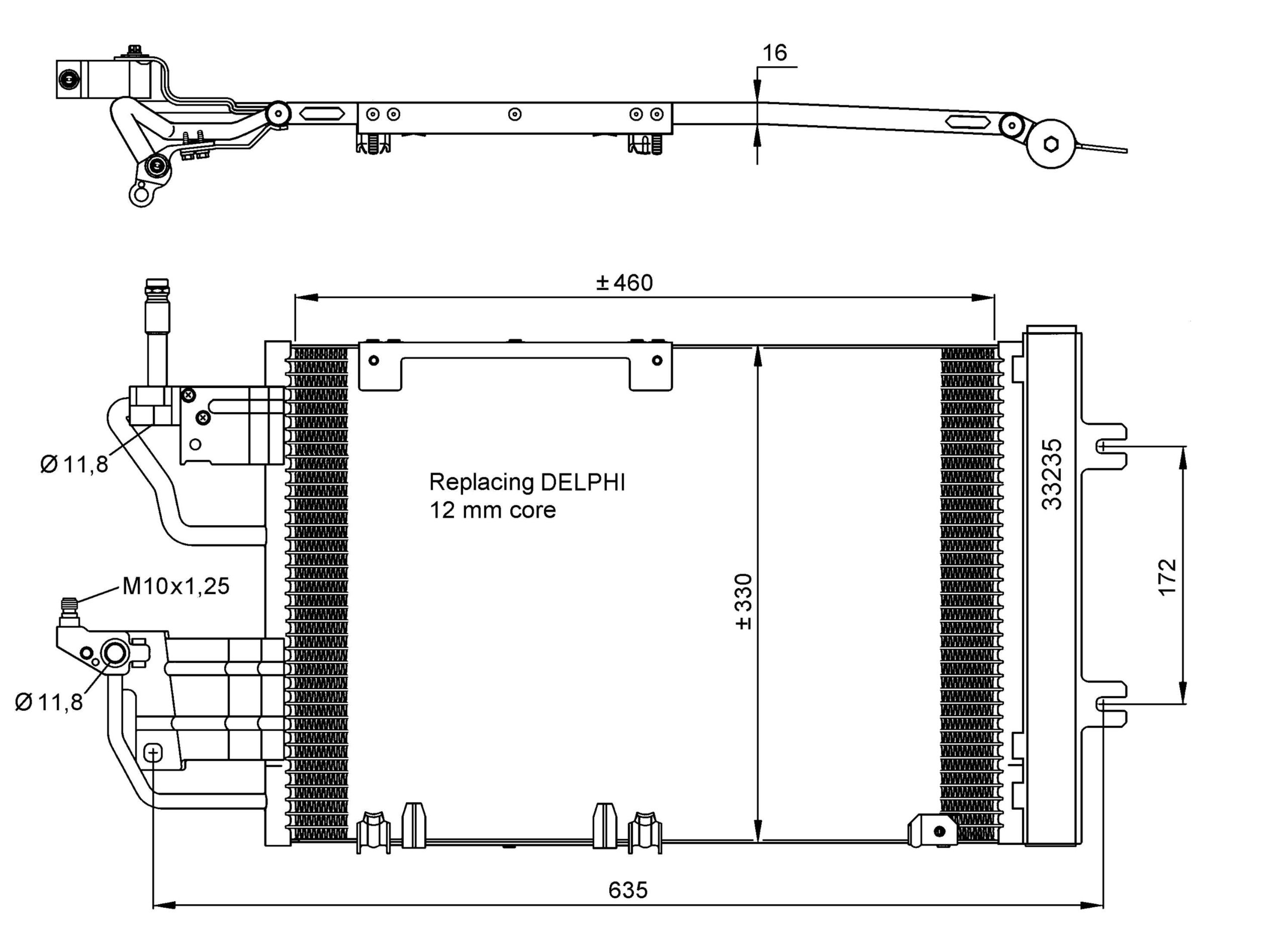 High-Efficiency 35633 AC Condenser for Car Air Conditioning System - Perfect for Automotive Cooling & HVAC Repair