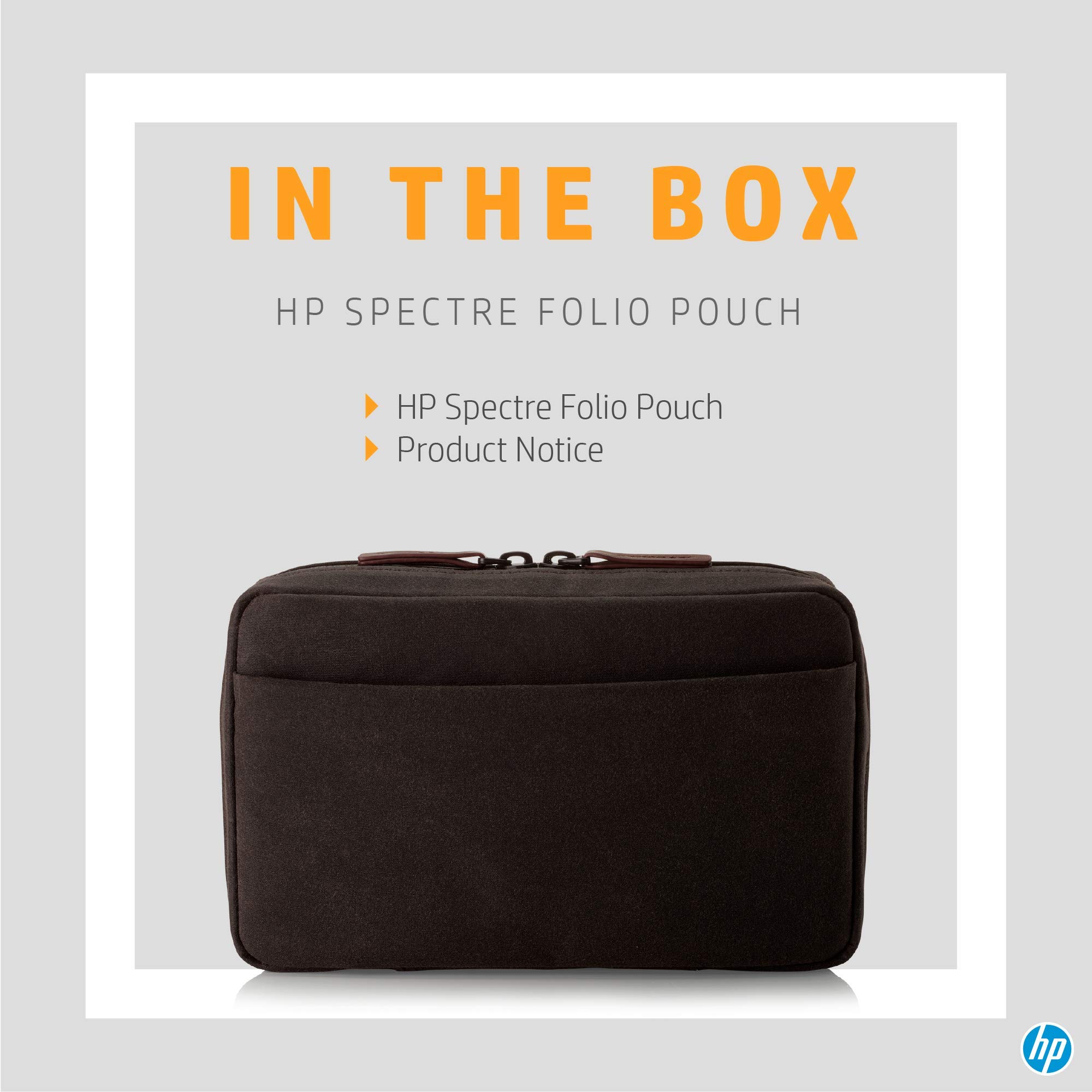 HP Spectre Folio Leather Pouch Case - Premium Waxed Canvas Protective Sleeve (Model 5DC31AA) for Laptop, Tablet & Notebook - Perfect for Travel, Office & Business Use