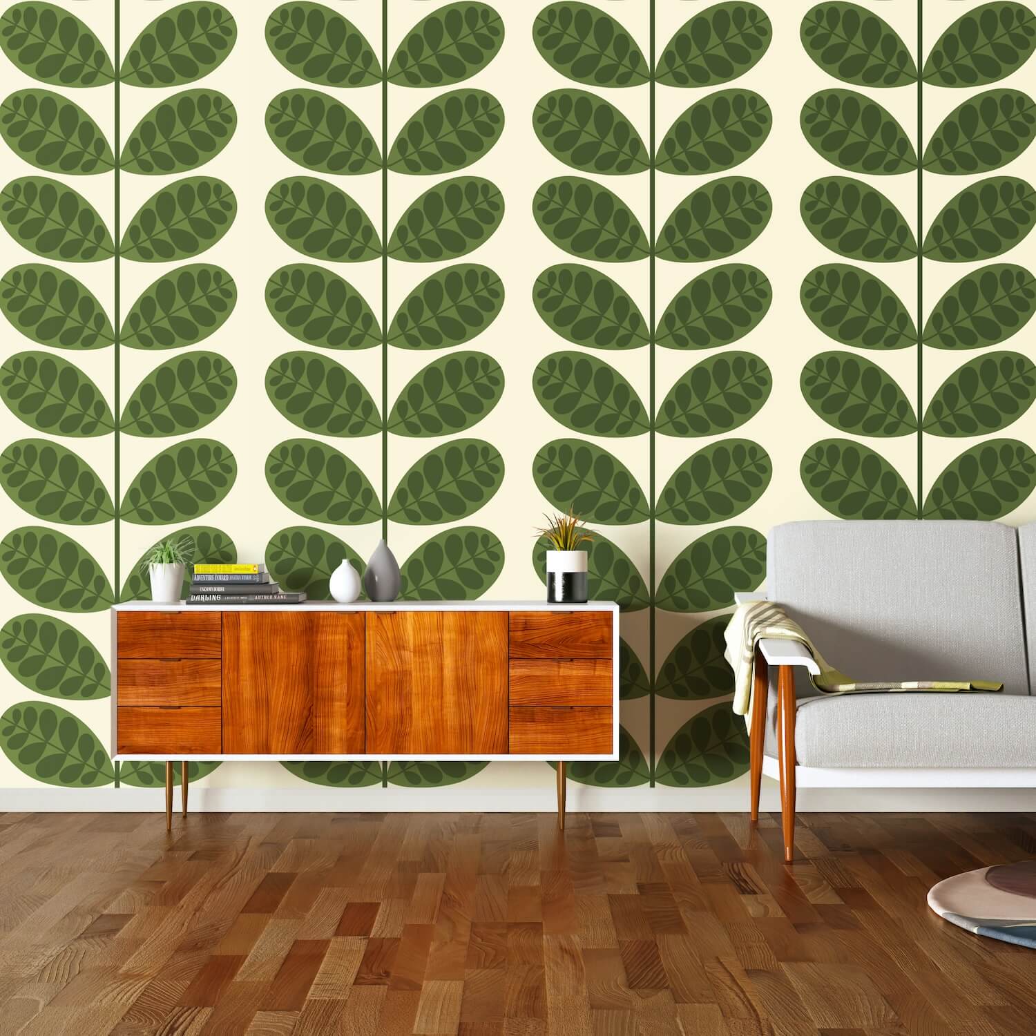 Botanica Fern Wallpaper - 52cm x 10m Self-Adhesive Peel and Stick Wallpaper for Home Decor - Perfect for Living Room, Bedroom, and Office Renovation
