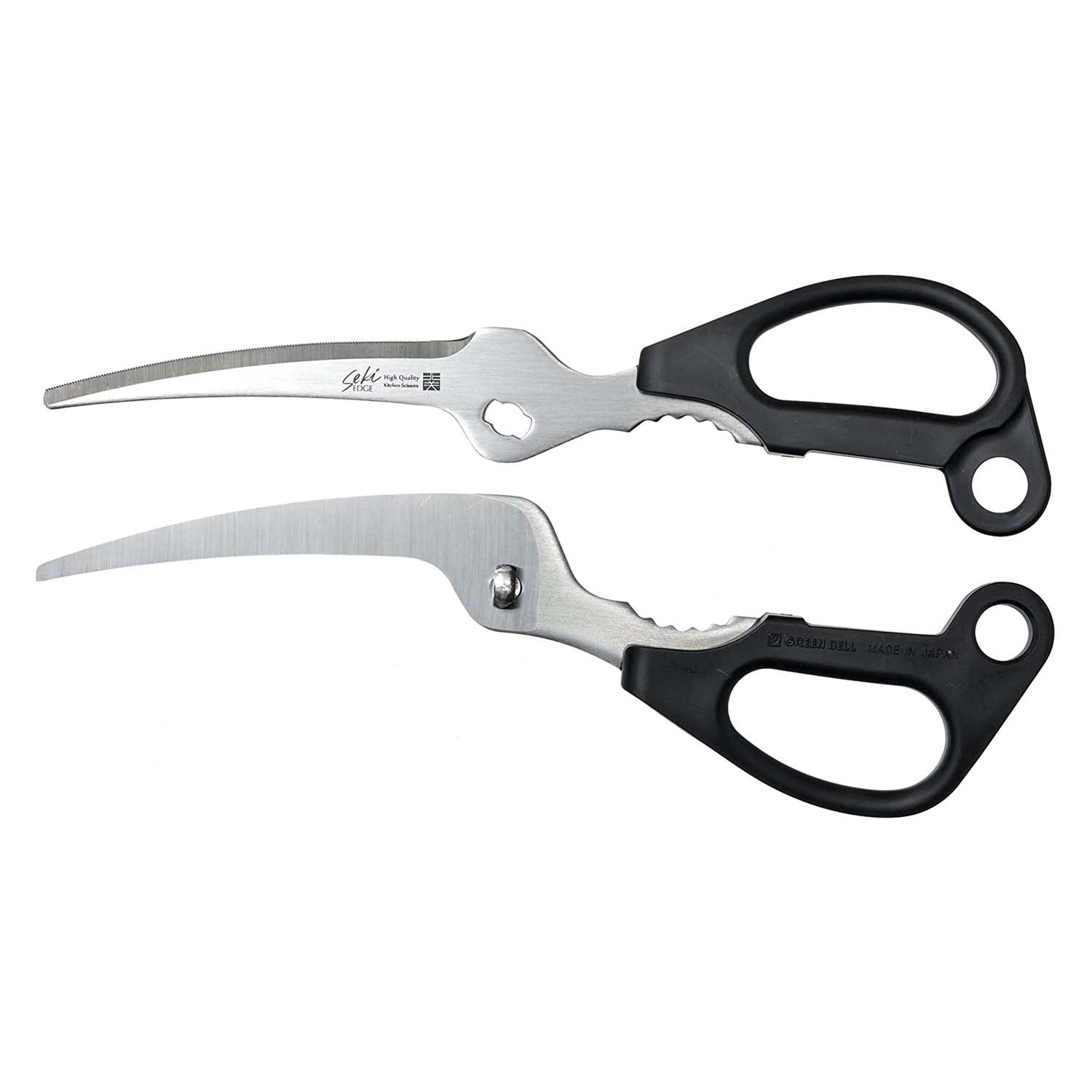 Premium Stainless Steel Kitchen Scissors with Curved Blade - Heavy Duty Take Apart Design for Easy Cleaning - Perfect for Cutting Herbs, Poultry, Fish, and Food Prep