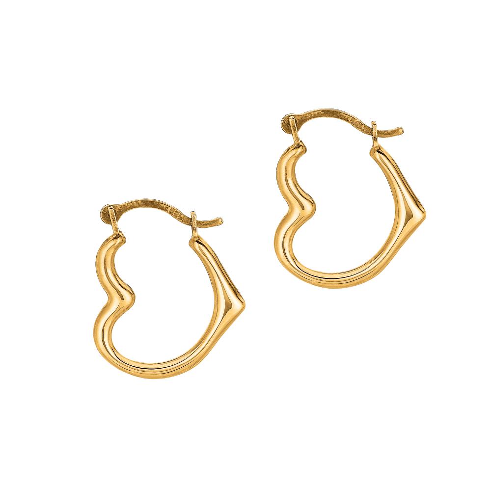 10K Gold Heart Hoop Earrings for Women - Dainty Valentine's Day Jewelry Gift - Perfect for Date Night, Anniversary & Special Occasions