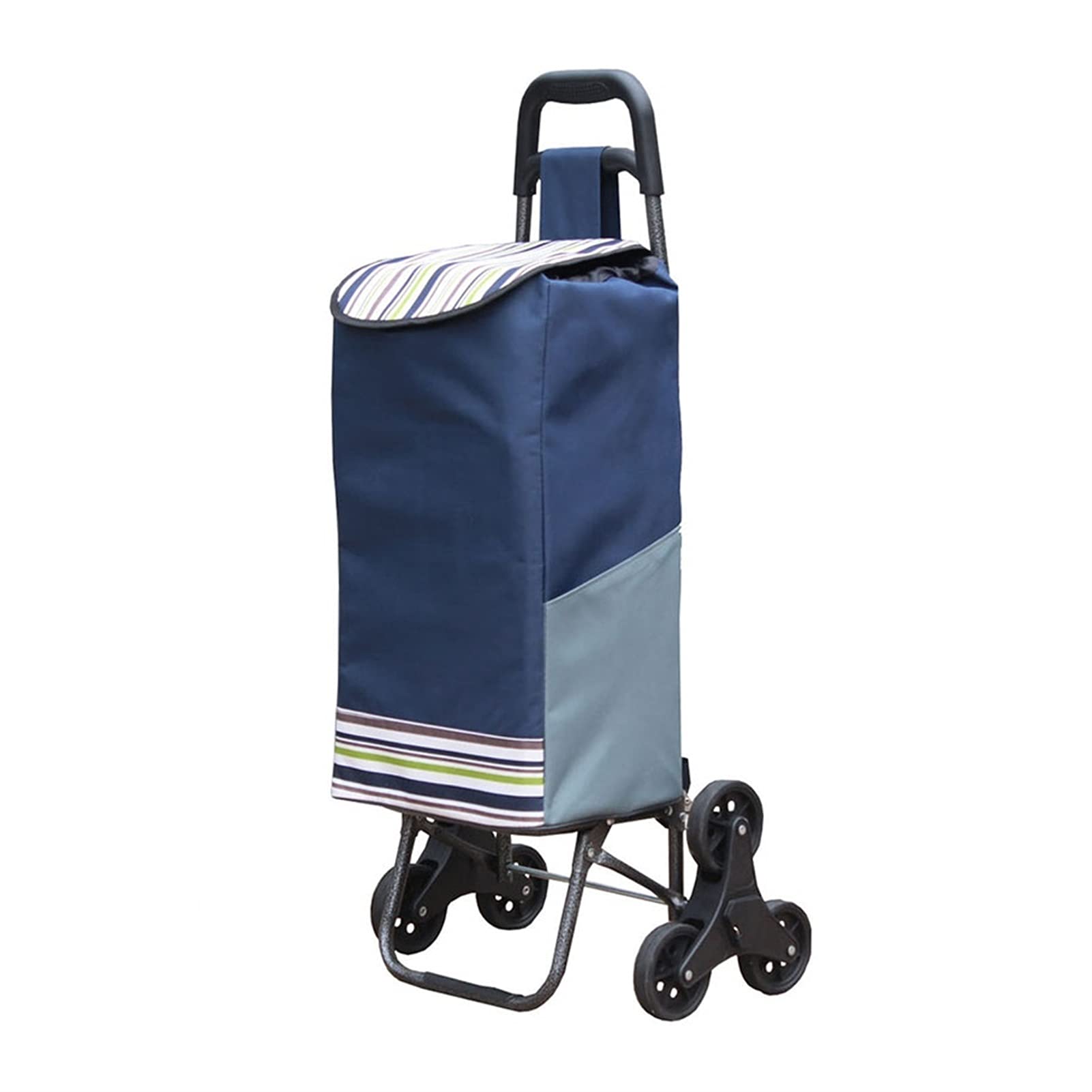 FEANG 3-Wheel Folding Shopping Cart with Removable Canvas Bag - Lightweight Grocery Trolley for Stair Climbing & Material Transport | Perfect for Supermarket Trips, Farmers Markets & Apartment Living