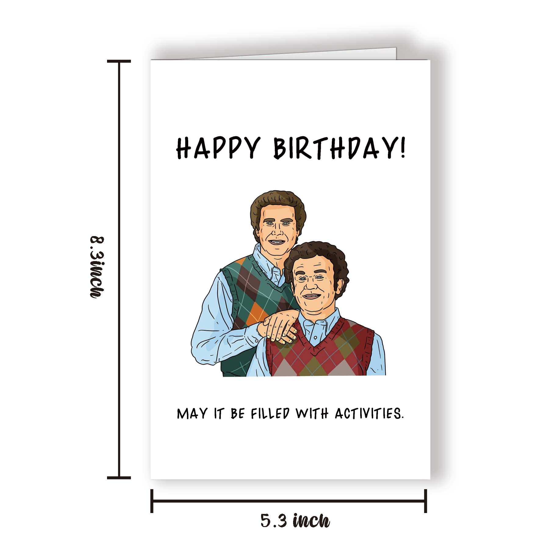 Funny Step Bros Birthday Card - Hilarious Comedy Bday Greeting for Best Friends | Perfect for Brother's Birthday, Friendship Celebration & Humorous Occasions