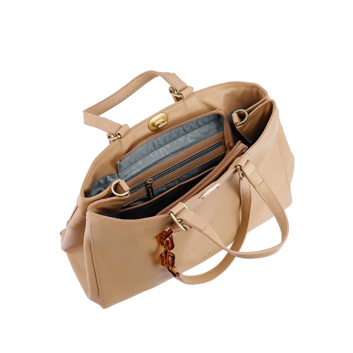 Pixie Mood Jade 17x12 Inch Vegan Leather Tote Bag for Women - Stylish & Eco-Friendly Work Bag, Perfect for Office, Travel & Everyday Use