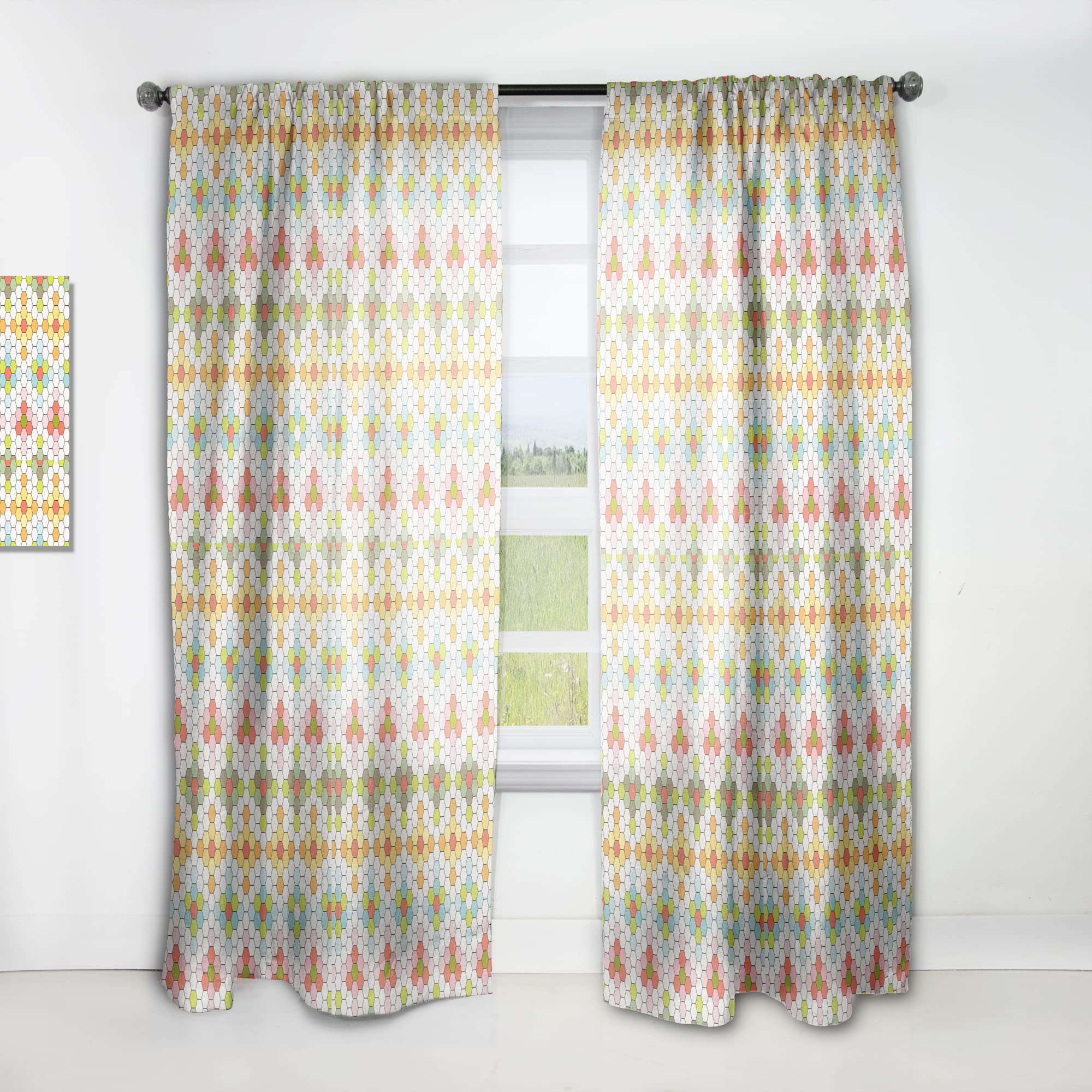 A Cozy Retreat: The Story of DesignQ Retro Geometric Pattern Thermal Insulated Curtains