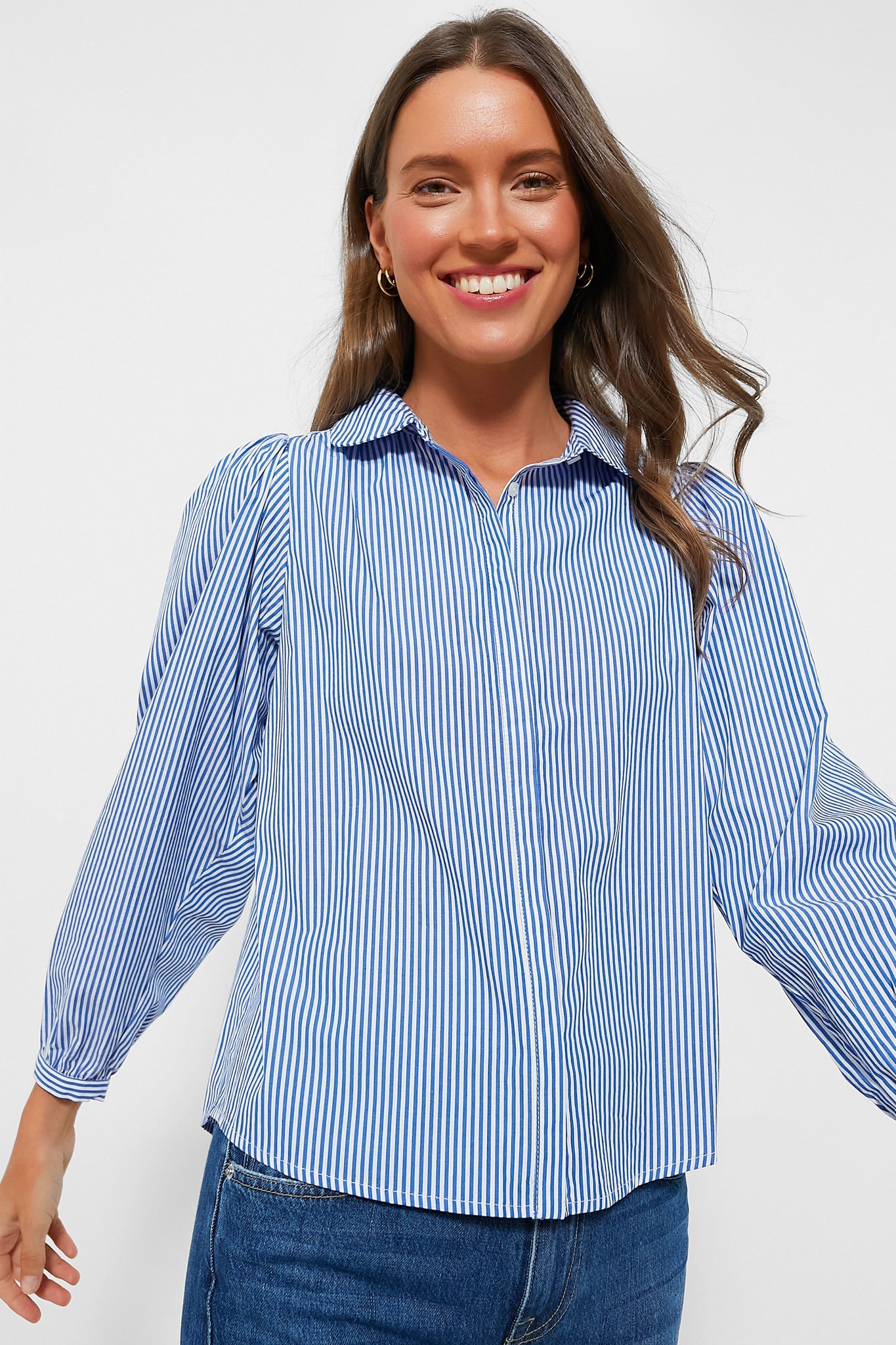 Blue Stripe Palmer Button Down Shirt for Men - Casual & Formal Wear - Office, Party & Everyday Outfits