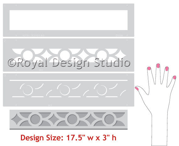 Chippendale Molding Furniture Stencil - Decorative Wood Carving Template for DIY Home Decor, Cabinets & Antique Restoration | Perfect for Woodworking Projects & Vintage Furniture Design