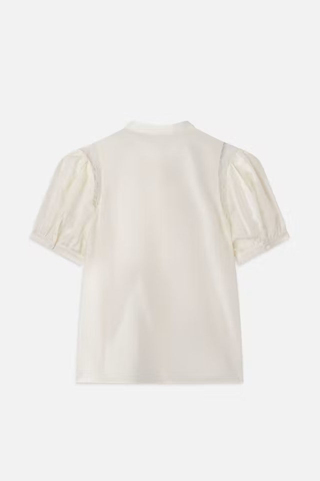 Elegant Frame Lace Gillian Shoulder Inset Blouse for Women | Floral Embroidered Tops | Perfect for Office, Party & Date Night Outfits