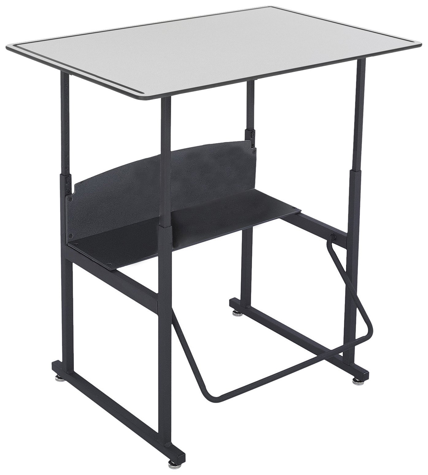 AlphaBetter Adjustable Height Desk 36x24 Inch - Premium Swinging Footrest Bar for Home, Office & Classroom - Ergonomic Study & Work Desk for Comfort & Focus