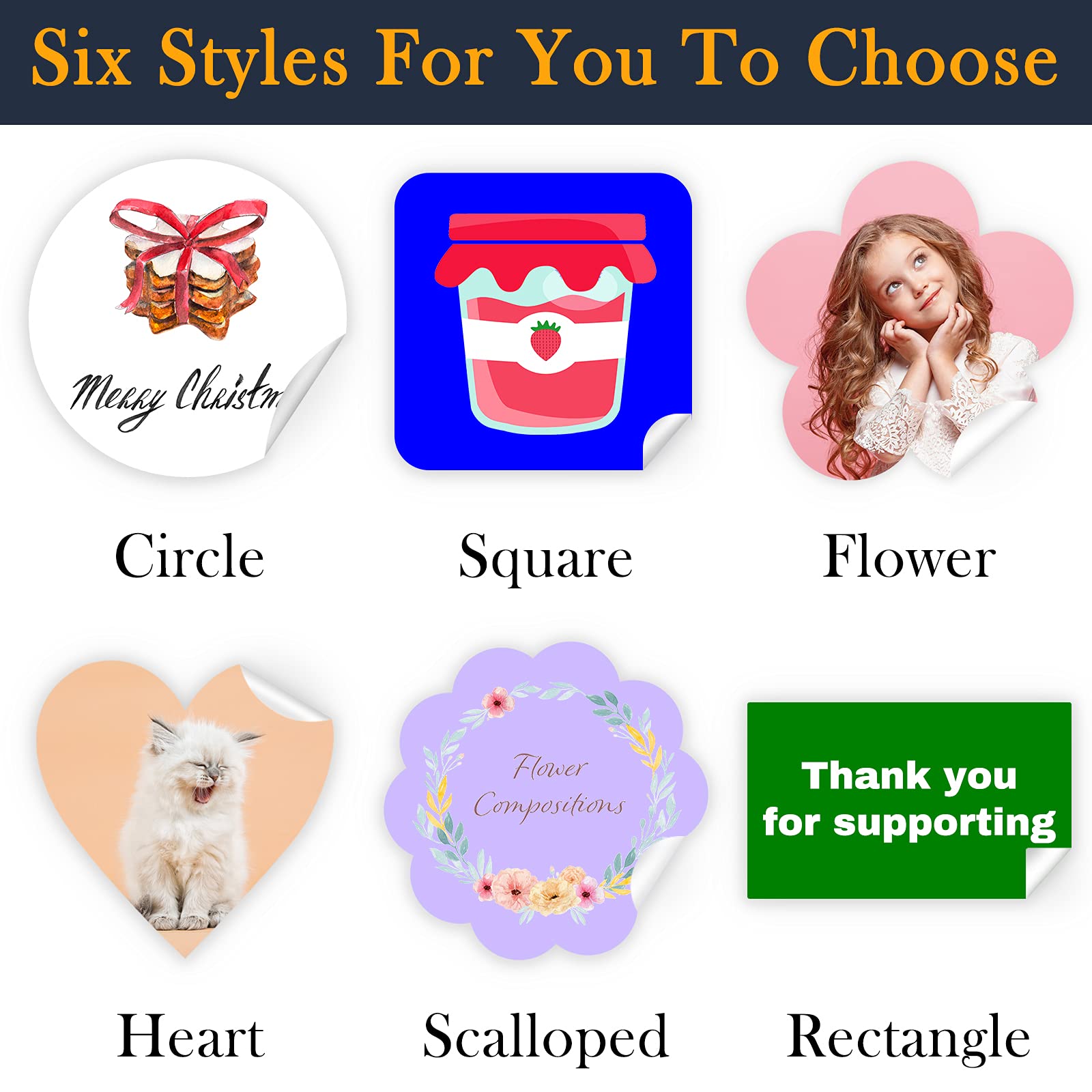 Custom Business Logo Stickers - Personalized Name & Photo Decals - Vinyl Labels for Wedding, Birthday, Events (5