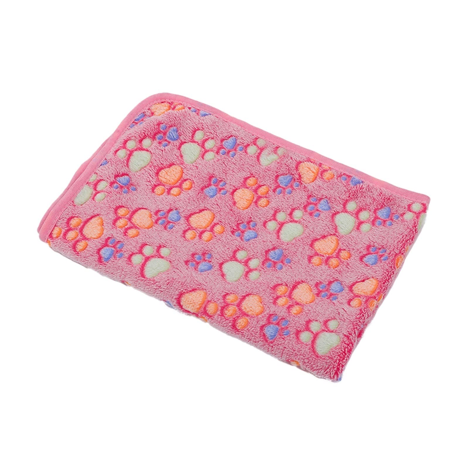 **YXXJJ Washable Pet Blanket - Soft Flannel Sherpa Fleece Throw for Dogs & Cats, Paw Print Design - Warm, Cozy & Portable Pet Mat for Beds, Couches & Travel**