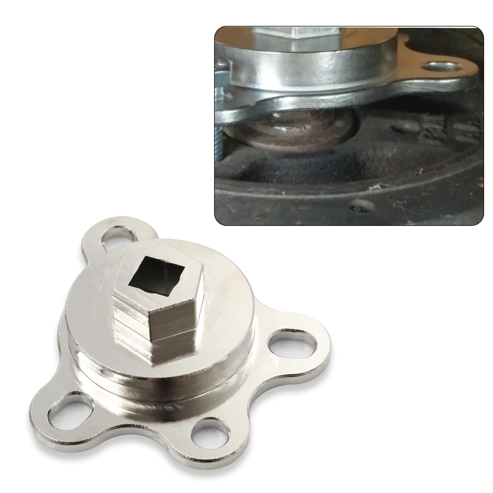 High-Quality Crankshaft Turning Tool & Engine Rotation Adapter - Compatible with Chevy, Ford, Dodge - Perfect for Engine Repair, Maintenance & DIY Automotive Projects