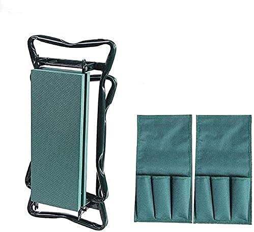 YUEGOO Folding Garden Kneeler & Seat - Portable Kneeling Chair with 2 Tool Bags & Cushion - Perfect for Gardening, Weeding, and Outdoor Activities