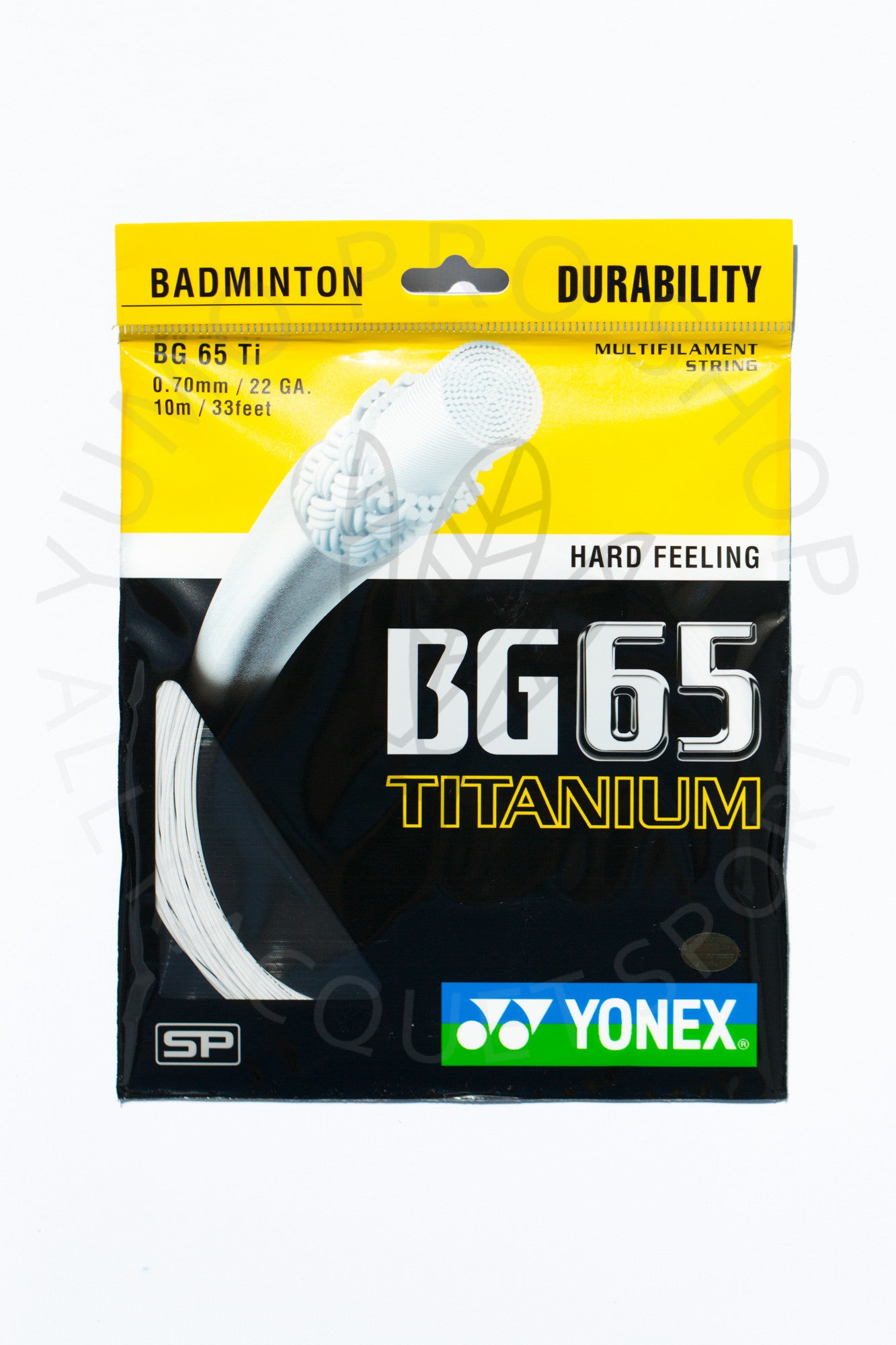 Yonex BG 65 Ti Badminton String - High Performance Badminton Racket String for Durability & Power - Perfect for Competitive Play & Training Sessions