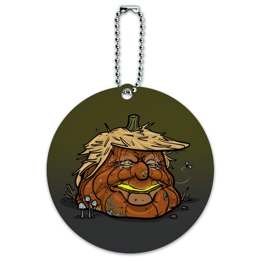 Trump Pumpkin Jack-O-Lantern Rotating Luggage ID Tag - Funny Political Novelty Gift for Travel Accessories, Halloween Decor & Conservative Supporters