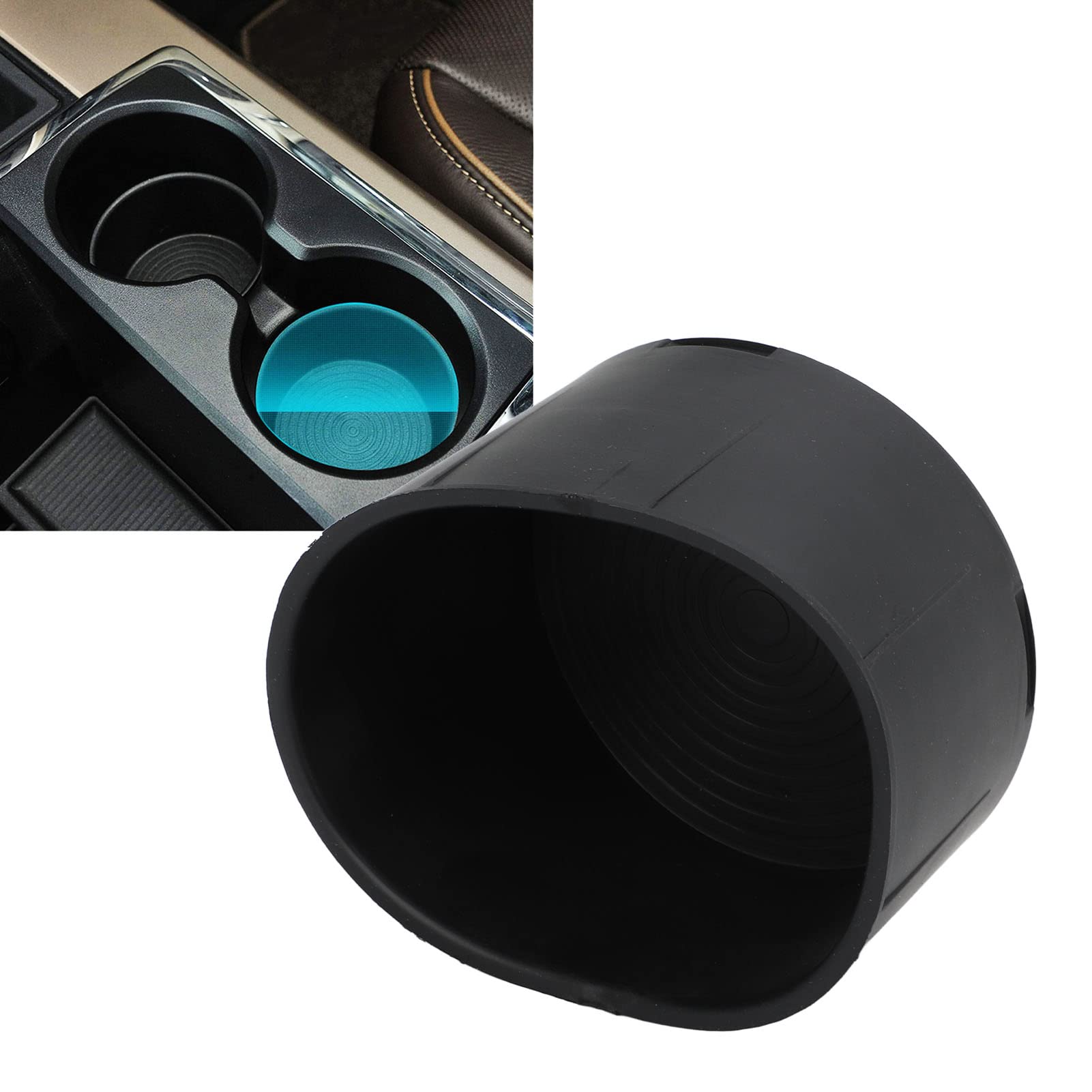 Rubber Console Cup Holder Replacement for Dodge Ram 1500 2500 3500 (2009-2016) - Front Center Drink Insert Liner 1EB17DX9AB | Perfect for Road Trips & Daily Commutes