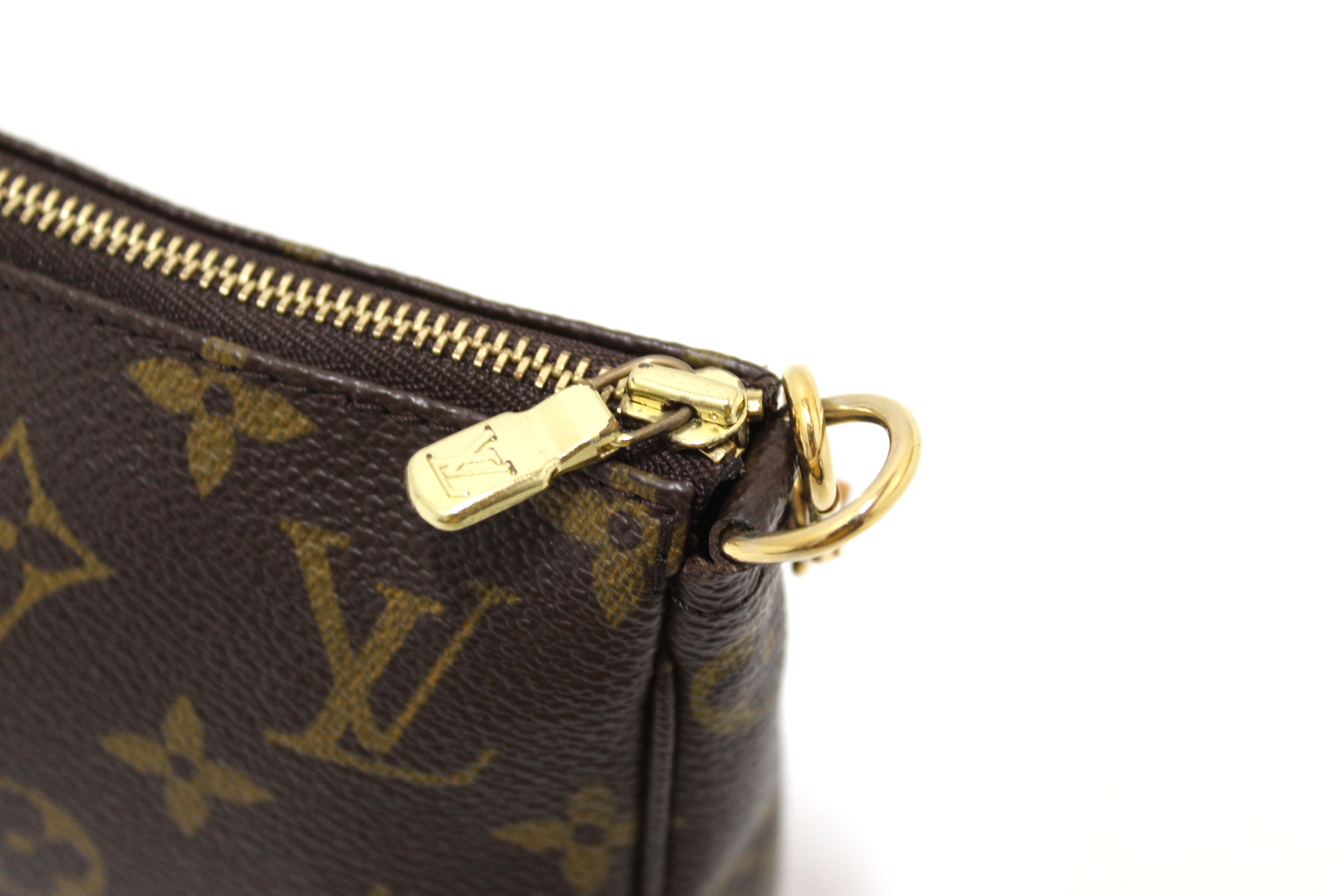 Authentic Louis Vuitton Monogram Pochette Accessories Bag - Luxury Crossbody Clutch for Women, Perfect for Parties, Date Nights & Everyday Use